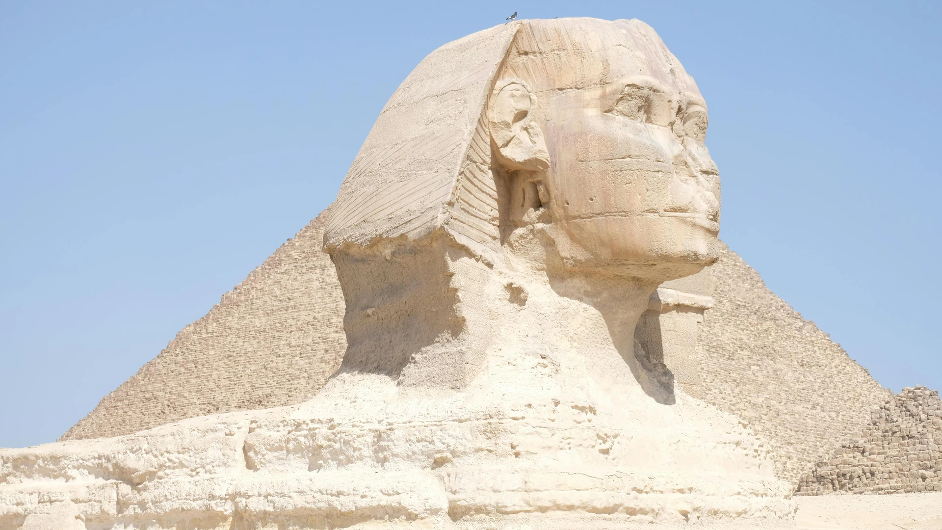 Makadi Bay, Egypt - Great sphinx of giza with its majestic and iconic presence set against a clear blue sky.